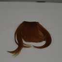 Bangs Hair Clip in Bangs, French Light Auburn Fake Bangs Hair Clip on Bangs for Women Fringe with Temples Hairpieces for Daily Wear