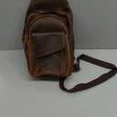 Le'aokuu Men Outdoor Casual Travel Hiking Tea Crossbody Chest Sling Bag Rig One Shoulder Strap Bag Backpack Men Leather