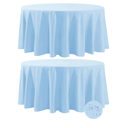 Blue Disposable Plastic Tablecloth for Round Tables (12 Pack) 84 inches Table Cloths for Parties, Events & Weddings, Indoors & Outdoors, Plastic Table Cover