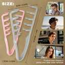 Texture Comb 2PCS Wide Tooth Hair Styling Comb for Men & Women(Grey+Pink)