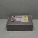 Linen Home 100% Cotton Percale Sheets King Size, Charcoal, Deep Pocket, 4 Pieces Set - 1 Flat, 1 Deep Pocket Fitted Sheet and 2 Pillowcases, Crisp Cool and Strong Bed Linen