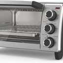 BLACK+DECKER 4-Slice Toaster Oven, Even Toast, 4 Cooking Functions Bake, Broil, Toast and Keep Warm, Removable Crumb Tray, Timer