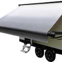 Dulepax RV Awning Fabric Replacement(9'2" Fabric) Heavy Duty 18.5 oz Vinyl Fabric -Camper Awning Replacement Universal Replacement RV Awnings for All Awning Brands-Senior Fade Grey (Gray)