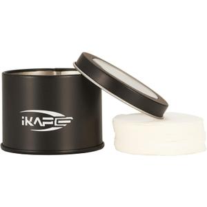 IKAPE 53mm Espresso Paper Filters (200pc), Coffee Puck Screen Paper Filters Compatible with 54mm Portafilters Basket, Ultra Thin Replacement Paper Filters - Come with Premium Metal Storage Case (White)