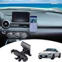Car Phone Holder Compatible with Mazda MX-5 ND 2016-2024 Center Console Air Vent Phone Mount Adjustable，ABS Black Car Phone Cradle Car Accessories (Style B)