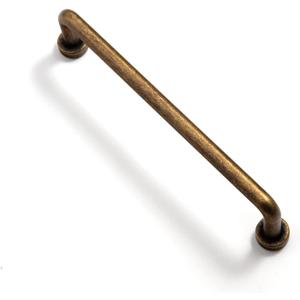 Goo-Ki 6 Pack 5'' Center to Center Antique Brass Cabinet Bar Pulls Vintage Drawer Handles Closet Classic Retro Home Kitchen Improvement Hardware