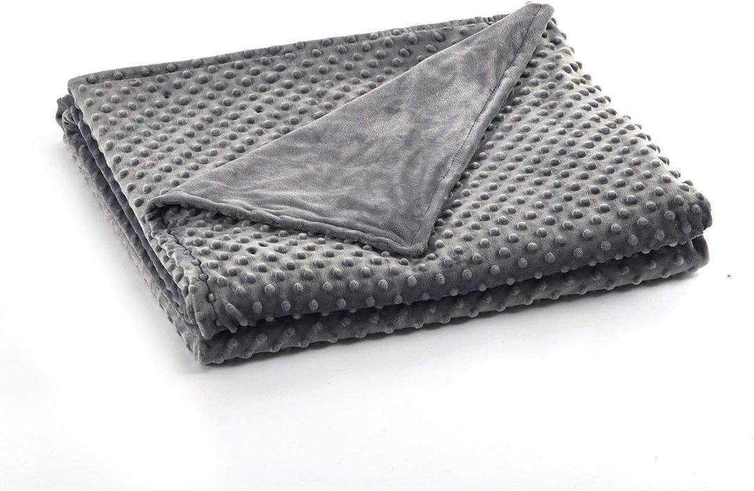 RelaxBlanket ''40''x60'' Duvet Cover for Weighted Blanket | Premium Super Soft Minky Dot | Dark Grey