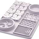Slow Feeder Bowl, Silicone Lick Mat with Suction Cups for Dog Cat, Snuffle Mat for Pet Smell Training, Puzzle Toys for Bored Puppy, Sniff Mat for Slow Eating and Keep Busy, Lavender Gray (15.75" x 10.5" x 1.2")