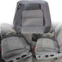 GXARTS Front Left Driver Side Bottom Cloth Seat Cover Dark Gray #MT or FT Compatible with Ford F150 XLT Super-Crew Cab Single Cab 4X4 2WD 2001 2002 2003