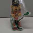 Christmas Decorations Nutcracker Figures, 11 inch Wooden Nutcracker Premium Plush Bear Drummer Ornaments, Festive Collectible Christmas Nutcracker Figures Party Tabletop Thanksgiving Decor(Bear Drummer)