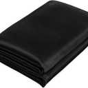 Homiest Black Satin Flat Sheet Twin Flat Sheet Only, Twin Top Sheet Silky Bedding for Twin Mattress, Luxury & Ultra Soft Flat Bed Sheet Single Flat Sheets Sold Separately