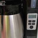 BLACK+DECKER 12 Cup Thermal Programmable Coffee Maker with Brew Strength and VORTEX Technology, Black/Steel