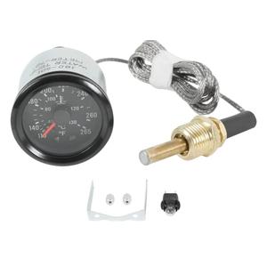 JDMSPEED 2" 52mm Water Temperature Gauge 40-130℃,110-265℉ Water Temp Thermometer Meter Kit DC12V with Sensor NPT 1/2, 1.8m Wire Length