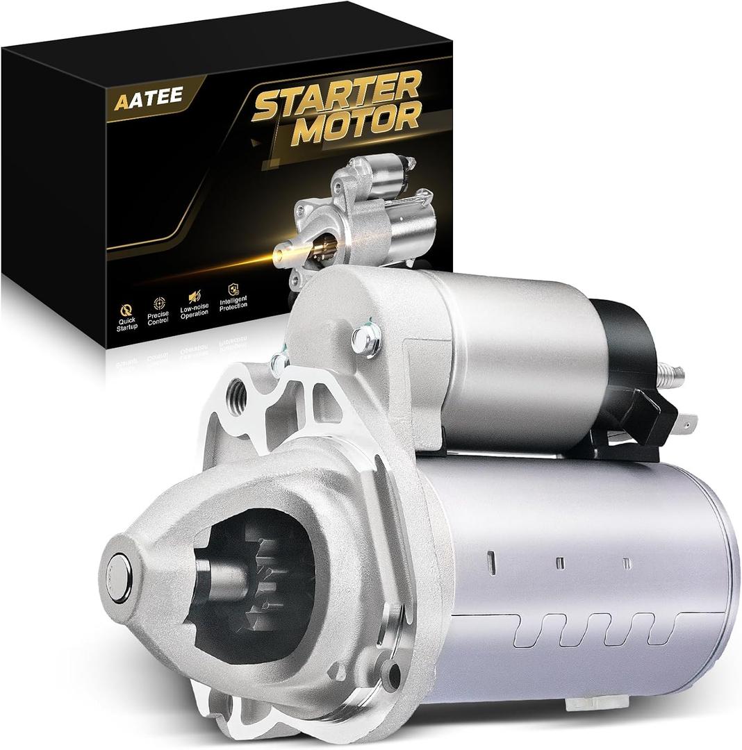 AATEE 19616 Starter Motor Fit for:-Dodge Grand Caravan Journey Avenger 2011-2020 3.6L V6 for:-Chrysler Town & Country 200 2011-2017 for:-RAM Promaster 1500 14-21 CV for:-Jeep Cherokee 04801839AB