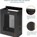 Tecmojo 2U Vertical/Horizontal Wall Mountable Server Rack, with Vented Enclosure for 19" IT Equipment, Cable Modems, Telecom, A/V, Black