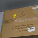 Kitstorack TV Tray Table, Adjustable Height & Flip-Top & Rounded Metal Corners, Snack Table for Couch, Sofa, Bed, Chair, Living Room, C Shaped End Side Table for Eating, Dinner or Laptop, Small Spaces (Brown)