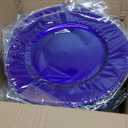 50 Pack Charger Plates 13" Plastic Round Charger Plates Dinner Plate With Beaded for Wedding Table Dinner Kitchen Catering Event Party Decoration (Royal Blue)