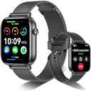 Kazunet Smart Watch for Men Women, 2025 1.83" HD Smartwatches (Answer/Make Call), IP68 Waterproof Activity Fitness Tracker, Sleep Monitoring, Pedometer, Fitness Watch for Android iOS (Black)