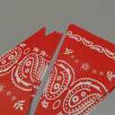 Glenmal 5 Pack Western Cowboy Party Decorations Bandana Pennant Banner Black Red Country Rodeo Pennant Flags for Adults Birthday Wild West Cholo Party Decor, 7.4 x 10.8 Inch(Red)