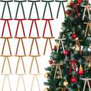 100 Pcs Velvet Bows for Christmas Tree Ornaments Colorful Small Bows 5 x 7 Inch Rustic Velvet Bow Multi Colored for Christmas Tree Gift Wrapping Garland Home Decor(Classic Color)