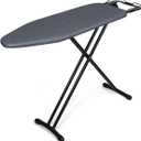 Duwee 12"x36" Ironing Board with Heat Resistant Cover Thicken Felt Pad | Adjustable Height Compact Ironing Board,Light Weight,Heavy Sturdy Legs,Easy to Storage, Black 