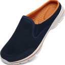 INMINPIN Unisex Slippers Casual Clog House Shoes Comfort Slip-On Walking Mules with Indoor Outdoor Anti-Skid Sole for Men and Women, Blue Orange, 10 Women/8.5 Men