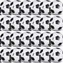 Sotiff 24 Pcs Size 5/4/3 Soccer Ball Bulk with 24 Pump Deflated Soccer Balls Bulk for Kids Teen School Team Training Practice Outdoor Game, Sports Gifts for Charity Donation (black and white)