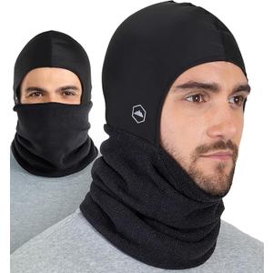 Tough Headwear Balaclava Ski Mask for Men & Women - Motorcycle Shiesty Mask - Thermal Winter Face Masks - Men's Pasamontaas (Black)