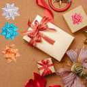 DYSHIPEN 2 inch 100Pcs Small Star Bows for Gift Wrapping and Presents,Multiple coClour Christmas Bows,For Parties, Birthdays, Weddings or Other Holidays. (Style3)