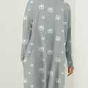 KISSMODA Womens Casual Tunic Tops for Leggings Long Sleeve Fall Shirts with Pockets (Gray, L)