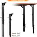 Folding Adjustable Table Legs 4 PCS, Adjustable Height 22.5- 34.5 DIY Desk Legs, Foldable Furniture Legs for Outdoor Camper, RV, Coffee Dinner Table, Tabletops, Kitchen