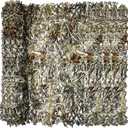 Camo Netting, Camouflage Netting, Hunting Blind Camo Net, Army Party Decorations, Sunshade Fence Nets, Lightweight, Bulk Roll, Mesh, Great for Camping, Shooting, Photograph, Car Cover, Outdoor (4.9ftx6.5ft, Dry Grass)