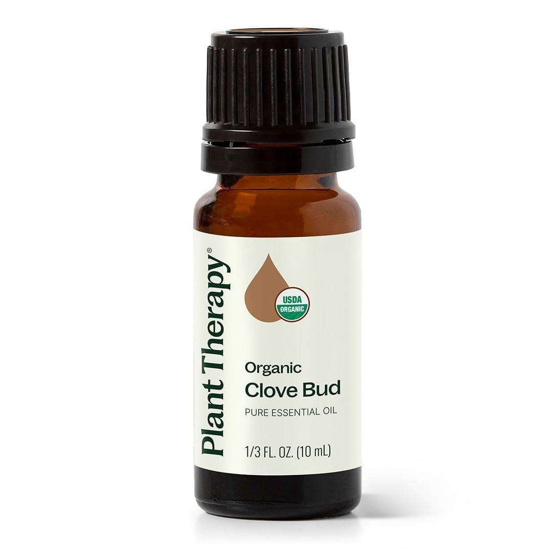 Plant Therapy Organic Clove Bud Essential Oil 100% Pure, USDA Certified Organic, Undiluted, Natural Aromatherapy, Therapeutic Grade 10 mL ( oz)