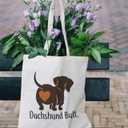 Funny Dachshund Gifts Canvas Tote Bag for Women, Dog Tote Bag, Dachshund Gifts for Dachshund Lover, Dog Gift Bag Reusable Grocery Shopping bags Beach Bag