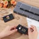 OLYCRAFT 16Pcs Clear Plastic Gift Box for Pin 2x3.1x0.6 Inch Black Presentation Boxes with Sponge for Badge Clear Lapel Pin Presentation Display Case for Lapel Pin Gemstone Storage Display
