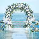 2 Pack Artificial Peony Garland, Total 12ft Floral Greenery Garland with Rose Flower Vine, Peony Flowers and Green Leaves for Wedding, Dining Table, Home Party Decor
