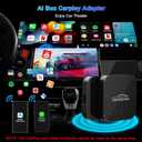Wireless Carplay & Android Auto Adapter Built in Netflix YouTube, 3-in-1 Car Play Ai Box Convert Wired to Wireless CarPlay,Upgraded Dual-Band WiFi, TF Card, Video Box for iPhone/Android, Plug & Play