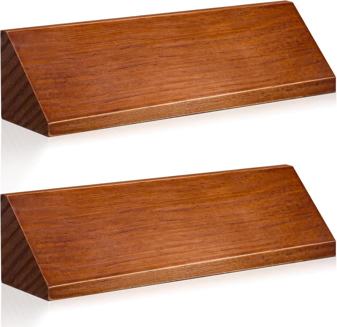 Eersida 2 Pcs Blank Business Wood Name Plate for Desk Name Plate Walnut DIY Personalized Wooden Name Plaque for Desk Nameplate for Office Classroom Gift 8 x 2 x 2 Inch