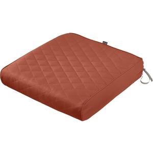 Classic Accessories Montlake FadeSafe Water-Resistant 25 x 25 x 5 Inch Square Outdoor Quilted Seat Cushion, Patio Furniture Chair Cushion, Spice (1 Count (Pack of 1)