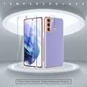 UniqueMe [2+3 Pack] Screen Protector Compatible for Samsung Galaxy S21+ Plus 5G (6.7 inch) 2 Pack Tempered Glass and 3 Pack Camera Lens Protector [Support ultrasonic unlock] [Installation Frame]