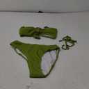 Blooming Jelly Womens Bandeau Bikini Sets Sexy Strapless Two Piece Swimsuit Cheeky High Cut Cute Ribbed Ladies Bathing Suit,L