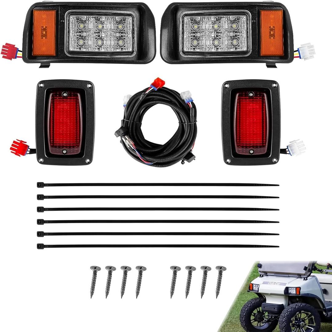 Drive-up Club Car DS Led Light Kit, Golf Cart Led Lights for Club Car DS 1993-Up Gas and Electric Golf Carts, Factory Style Headlight and Tail Light Assembly OEM 101988002 101988001