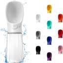 WePet Portable Dog Water Bottle, 19 OZ, Leak Proof Puppy Water Dispenser with Drinking Feeder for Pets Outdoor Walking, Hiking, Travel, Food Grade Plastic (#02 White)