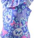 Angel season Girls Swimsuits Kids Bathing Suit One Piece Swimwear with UPF 50+ Cute (Blue)
