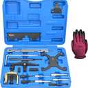 Engine Camshaft Timing Tool Kit, Flywheel Locking Tools, Ford Fiesta Focus Volvo Mazda 1.25 1.4 1.6 1.8 2.0 2.3 2.5L Di/TDCi/TDDi ECOBOOST 1.6 Ti-VCT 1.5 1.6 VVT 2.3L 2.5L, 303-1097 303-1550 303-1556