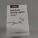 VIPAR Outdoor String Lights, 60FT 32 G40 Bulbs Patio Lights Outdoor Waterproof, Shatterproof Vintage Connectable LED Outside Hanging Light for Backyard, Porch, Garden, Deck, Bistro, 2700K Dimmable