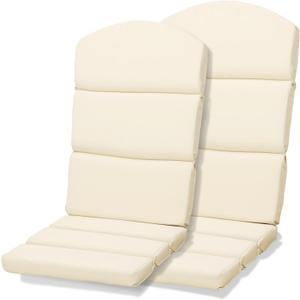 BPS 52x20 Inch Outdoor Adirondack Chair Cushion Set of 2, Fade-Resistant and Water-Resistant Olefin Fabric Patio Chair Cushions with Straps for Outdoor/Indoor Dining Chairs, Rocking Chairs