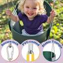 little dove High Back Full Bucket,Toddler Swing with Coated Chains & Triangle Dip Pinch Protection for Safety,Baby Swing Outdoor with Locking Buckles,Toddler Bucket Swing for Backyard,Playground,Green