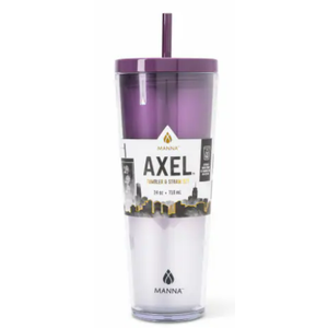 Manna™ Axel™ Plastic Tumbler & Straw Set - Purple 