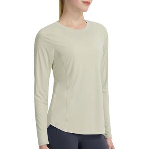Women's Sun Shirt UPF 50+ UV Protection Long Sleeve Workout Tops Quick Dry SPF Rash Guard for Swim Hiking, XL
